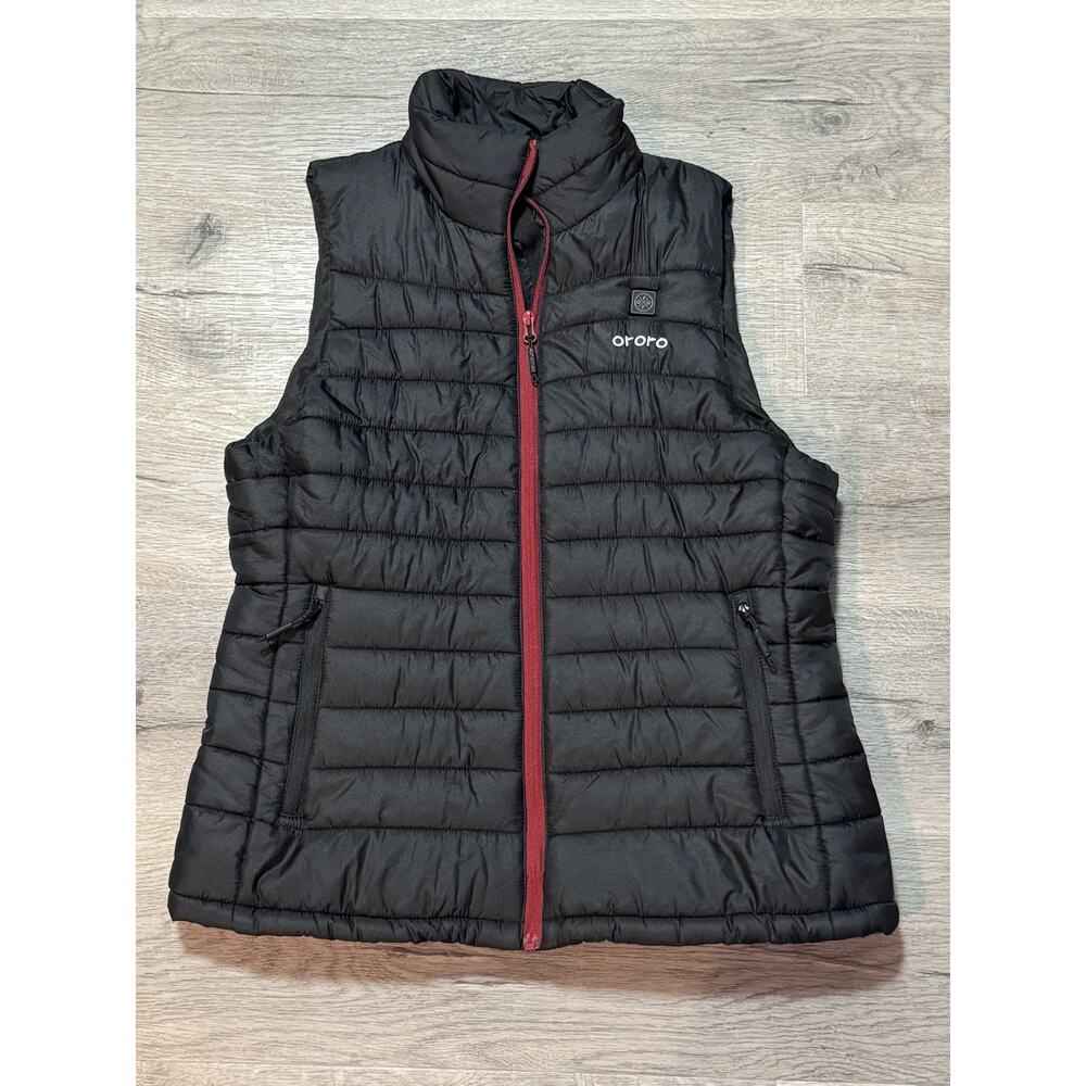 Ororo Heated Vest Large Black Puffer Insulated Outdoor Hiking, No Battery